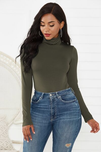 Turtleneck Long Sleeve Bodysuit